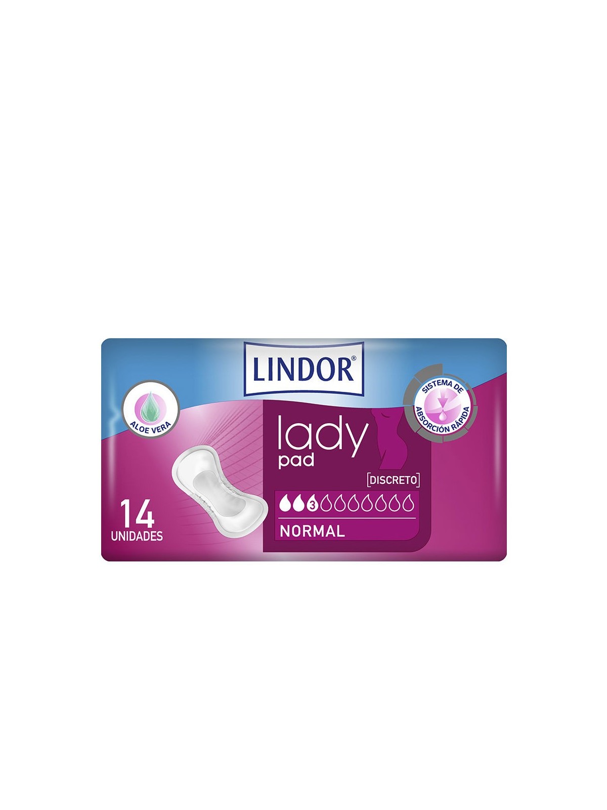 Lindor LADY PAD normale 3 gocce 14 unit unisex