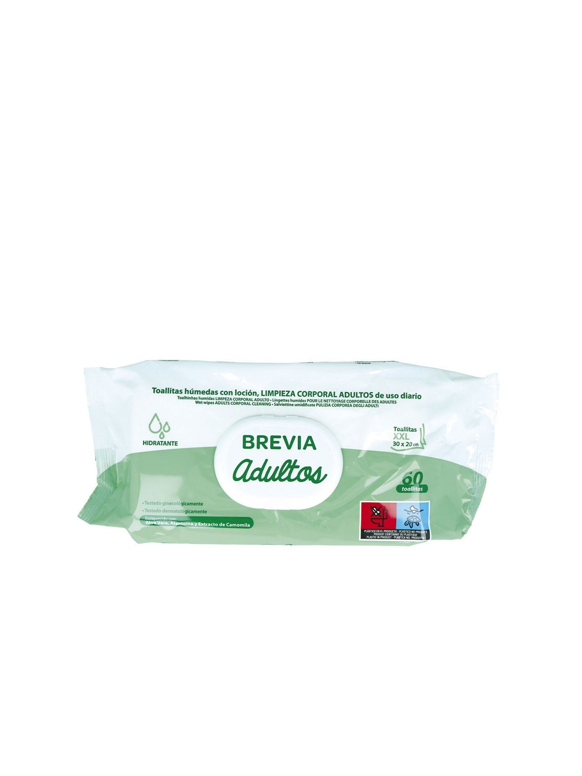 Salustar BREVIA salviette con lozione per pulizia adulti 30x20 cm 60 unit unisex