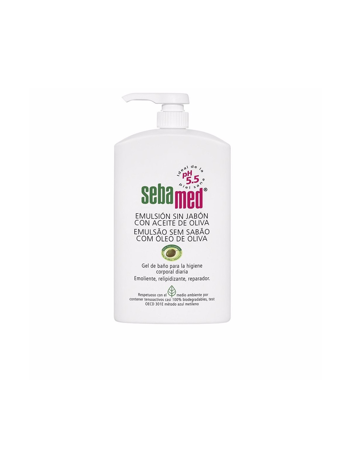 Sebamed EMULSIN SIN JABN gel de bao con aceite de oliva 1000ml unisex