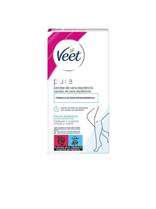 Veet BANDE DI CERA PURE corpo per pelle sensibile 20 unit unisex