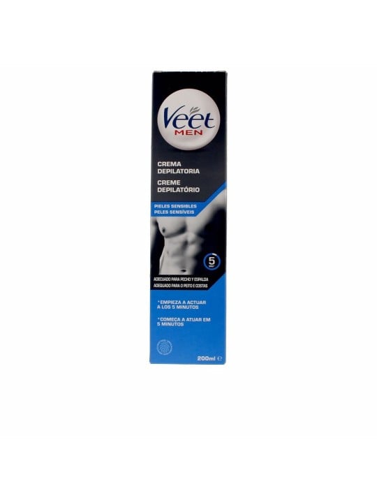 Veet Gel Crema Depilatoria Uomo Pelle Sensibile 200ml