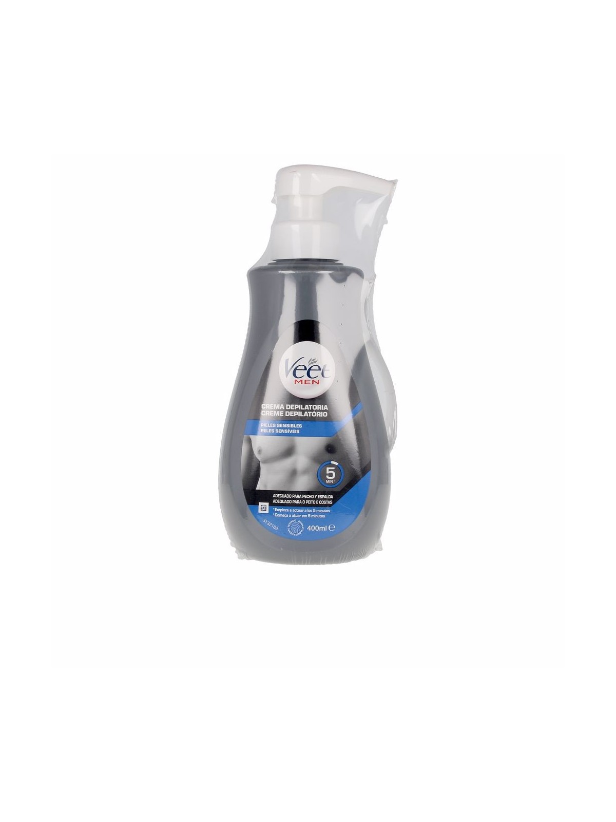 Veet Crema Depilatoria Pelle Sensibile 400ml Uomo