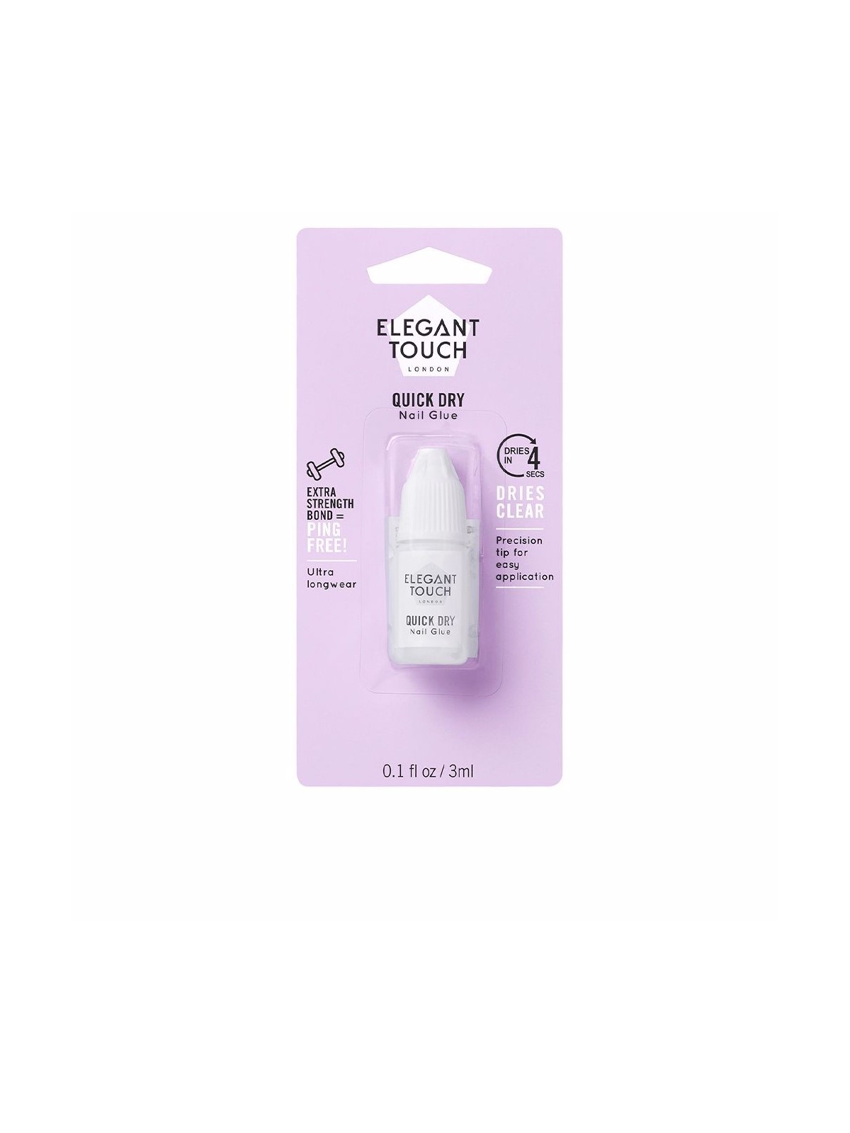 Elegant Touch Colla Protettiva per Unghie Trasparente 3ml Unisex
