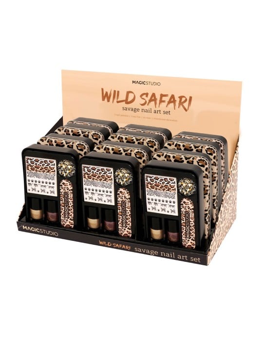 Set di Nail Art Wild Safari, 6 smalti donna