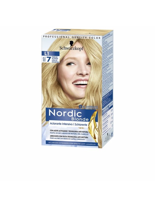 Schwarzkopf Mass Market NORDIC BLONDE L1 schiarente intensivo 0 ammoniaca 5 unit donna
