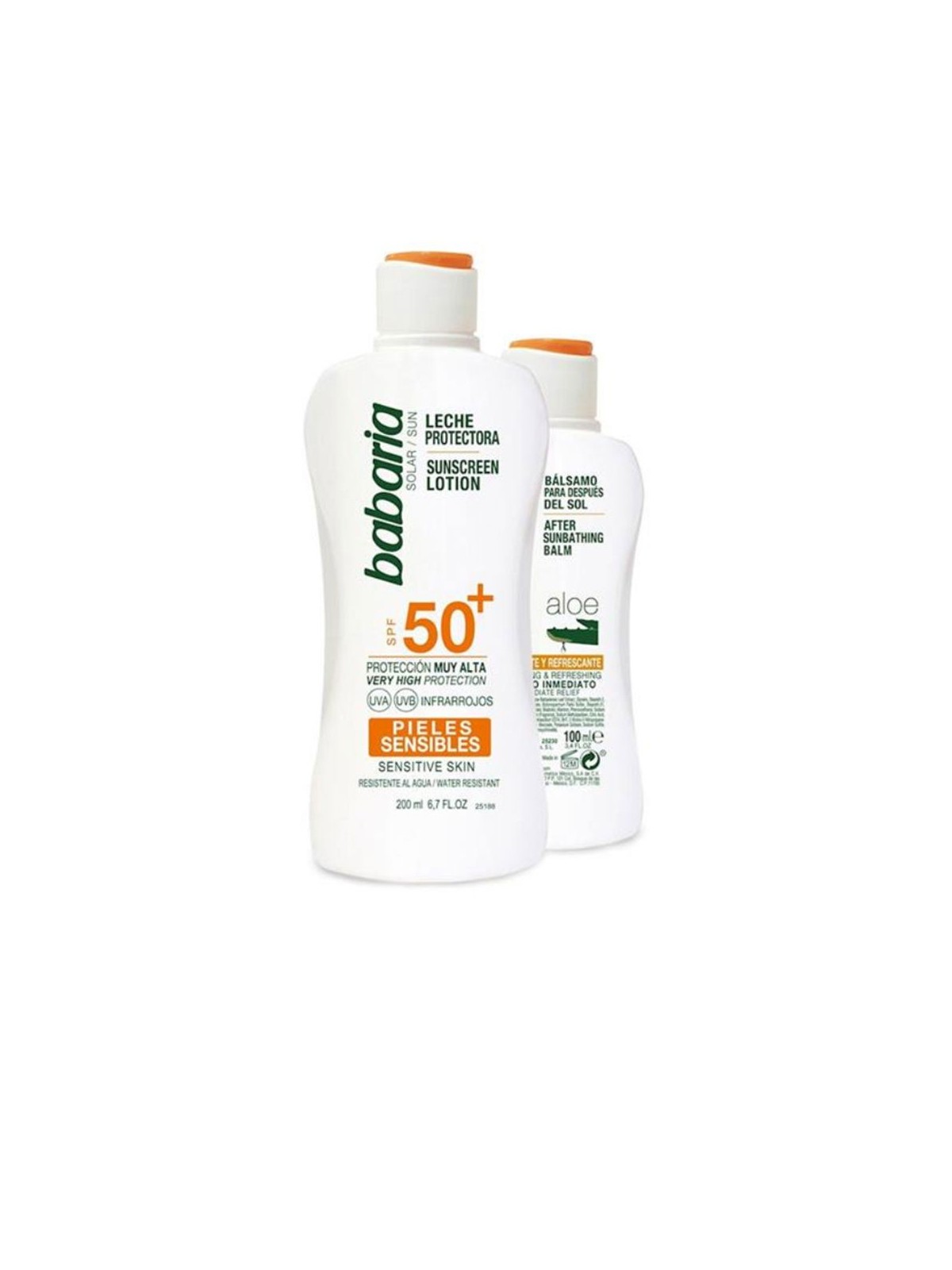 Babaria SOLARE PELLE SENSIBILE SPF50 LATTE set unisex