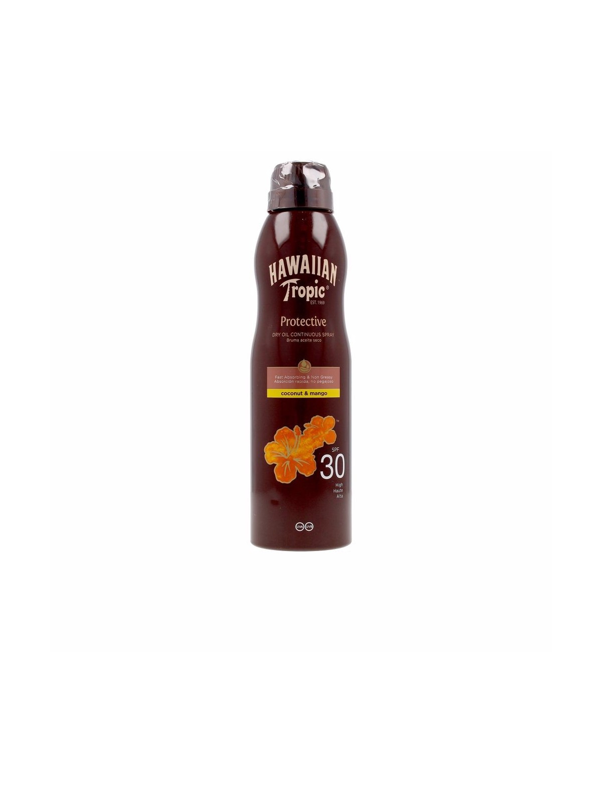 Hawaiian Tropic Olio di Cocco Mango SPF30 180ml Vaporizzatore Unisex
