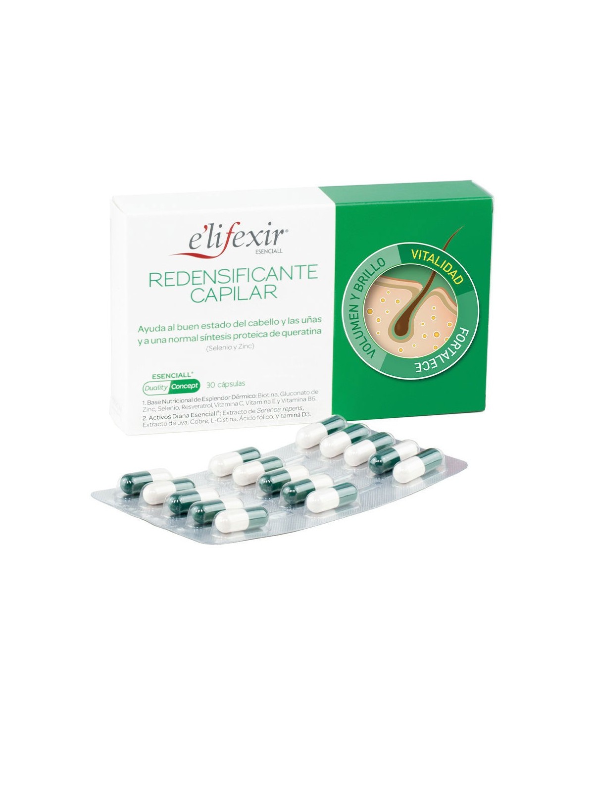 ELifexir ESENCIALL redensificante capilar cpsulas 30 u