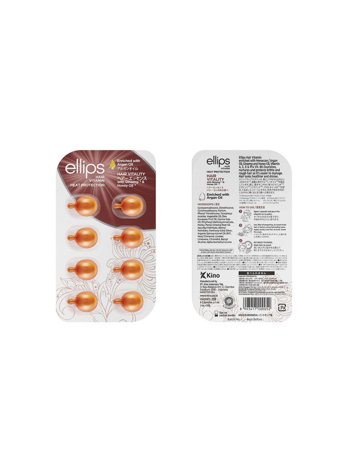 Ellips VITALITï¿½ï¿½ DEI CAPELLI vitamina per capelli 8 u donna 8u