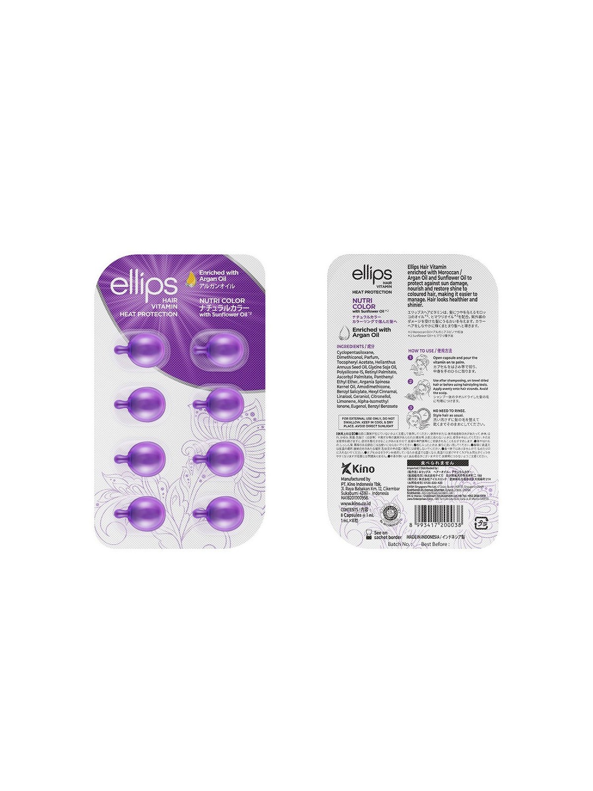 Ellips NUTRI COLOR vitamina per capelli 8 u donna 8u