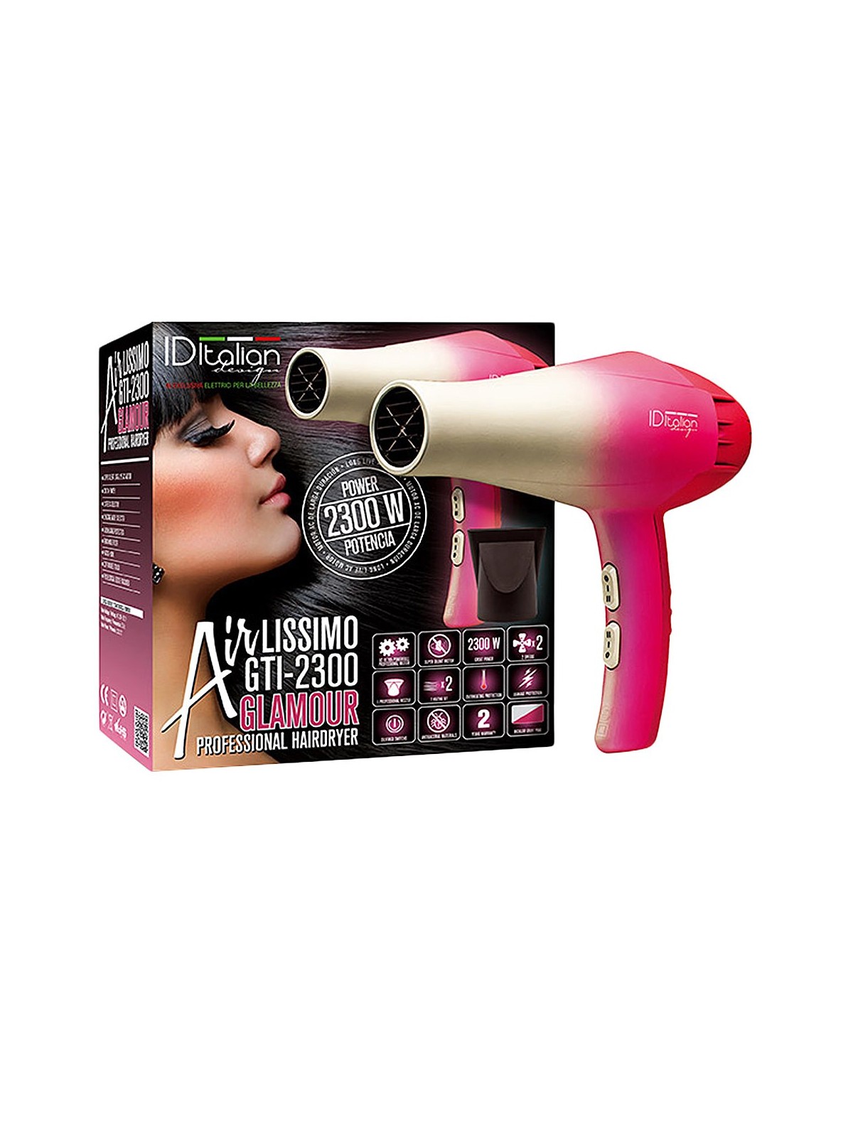 Id Italian AIRLISSIMO GTI 2300 Glamour Hair Dryer