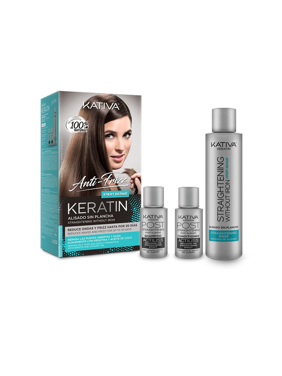 Kativa KERATIN ANTIFRIZZ lisciante senza piastra ripara punte 30 giorni donna Kativa www.essenzetotalstyle.com 