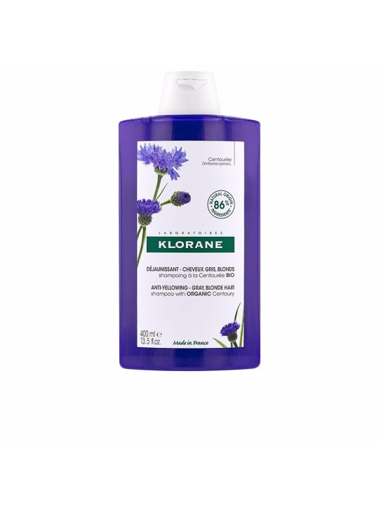 Klorane A LA CENTAUREA BIO shampoo antigiallo per capelli grigi e biondi 400ml unisex