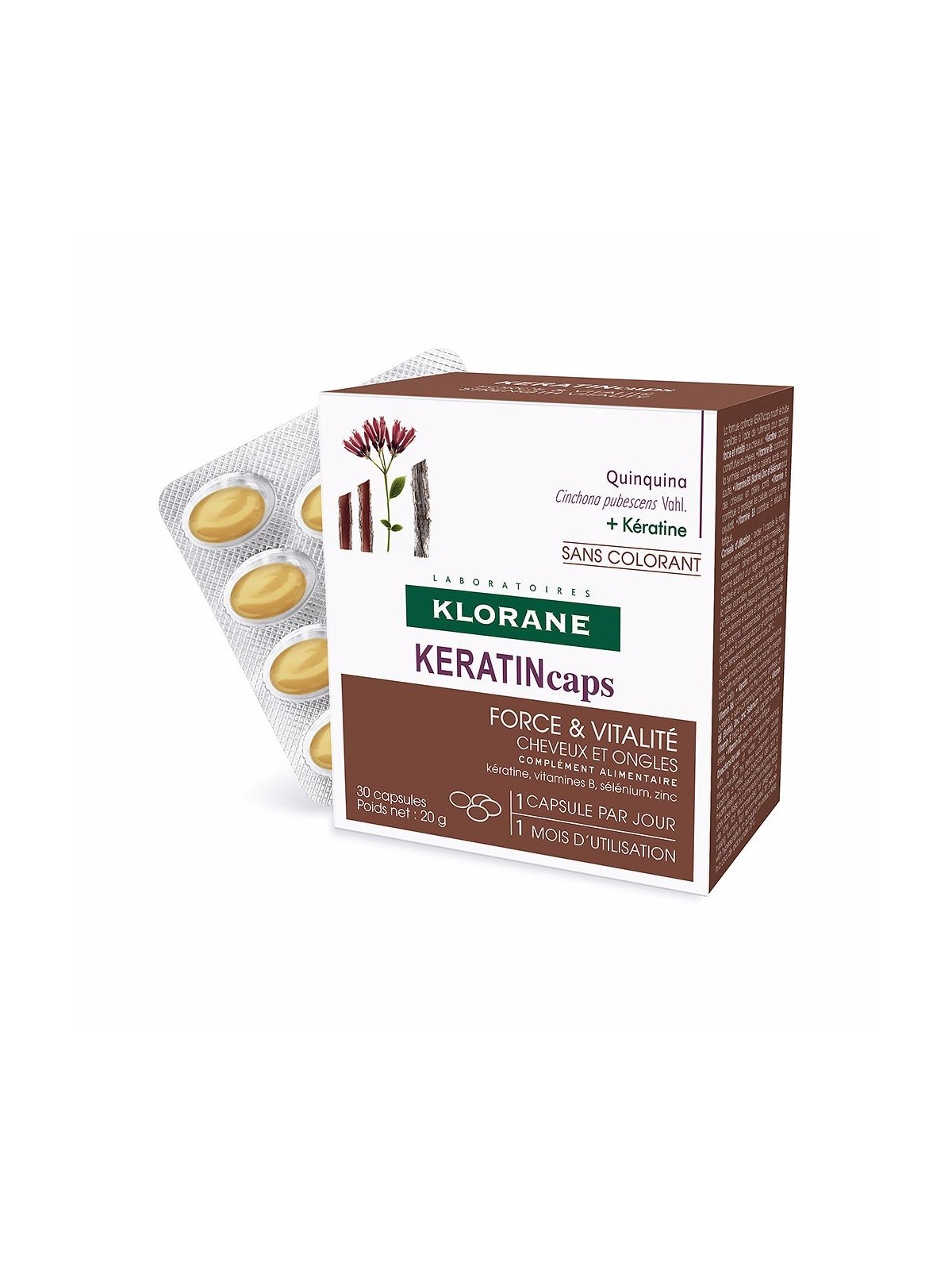 Integratore Klorane A LA KERATIN per capelli e unghie