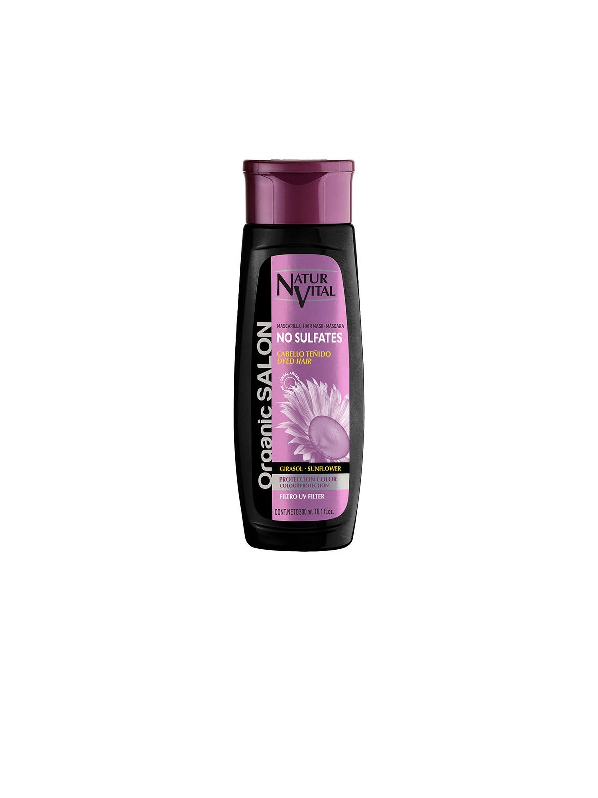 Natur Vital ORGANIC SALON maschera senza solfati protezione colore 300ml unisex
