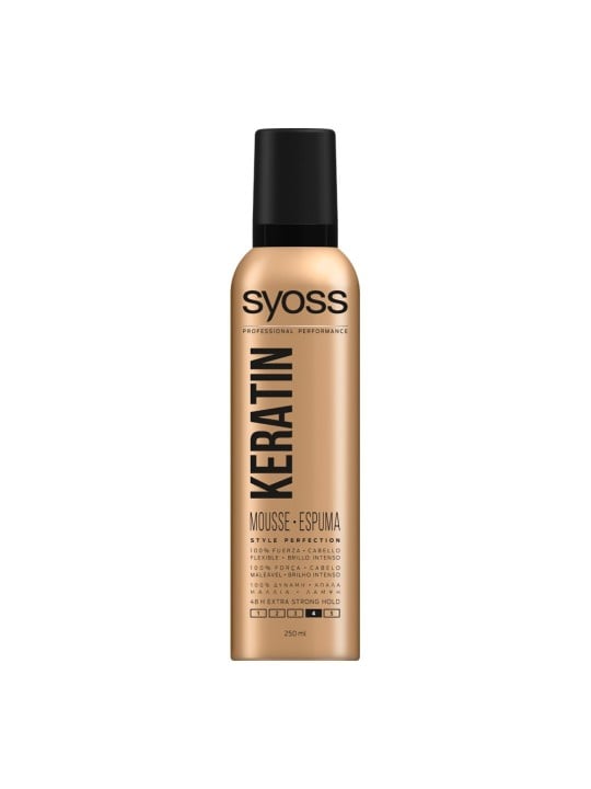 Mousse Syoss KERATIN flessibile e brillante 250ml donna