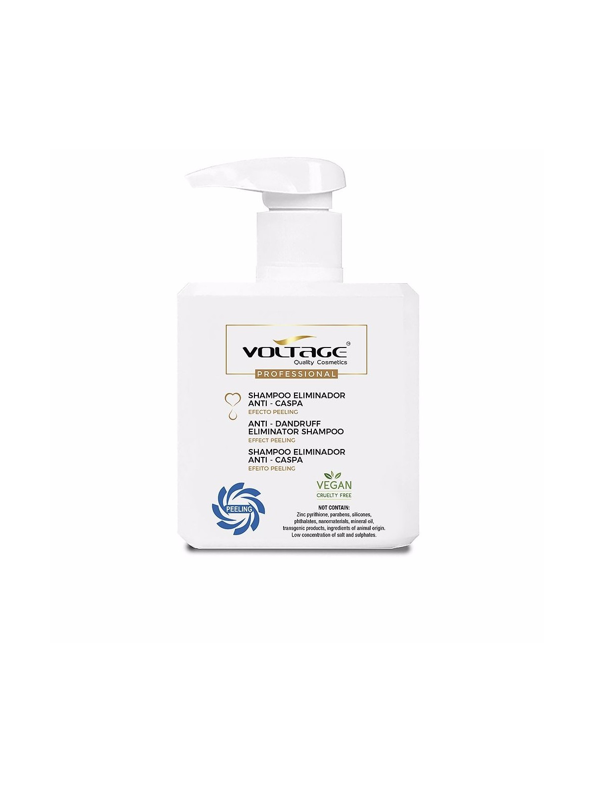 Voltage Cosmetics Shampoo Antiforfora Effetto Peeling 500ml Unisex