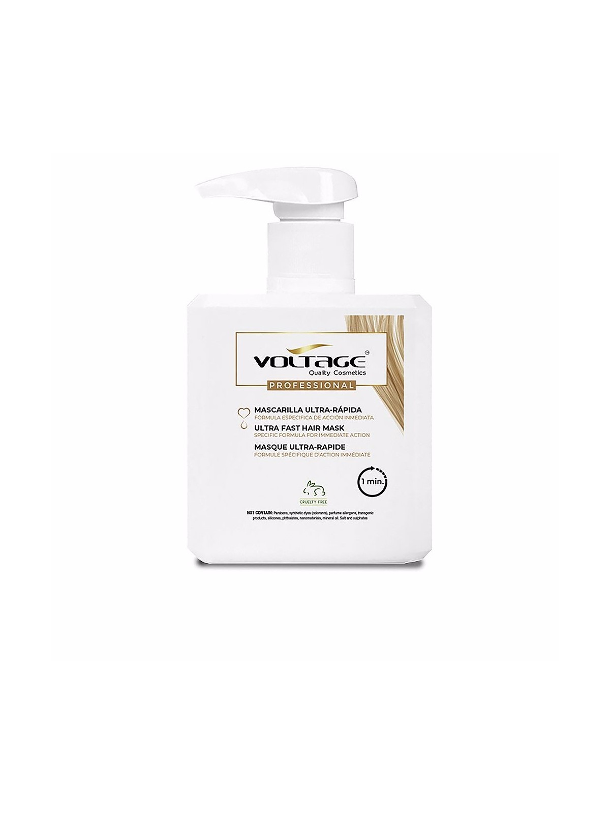 Maschera 1 Minuto ULTRA-RAPIDA Voltage Cosmetics 500ml Unisex