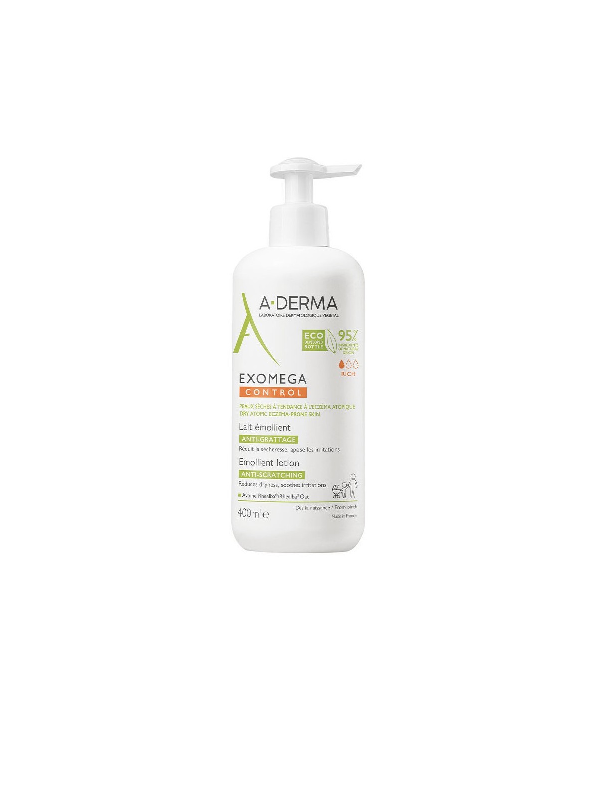 A-Derma Exomega Control Emollient Lotion 400ml