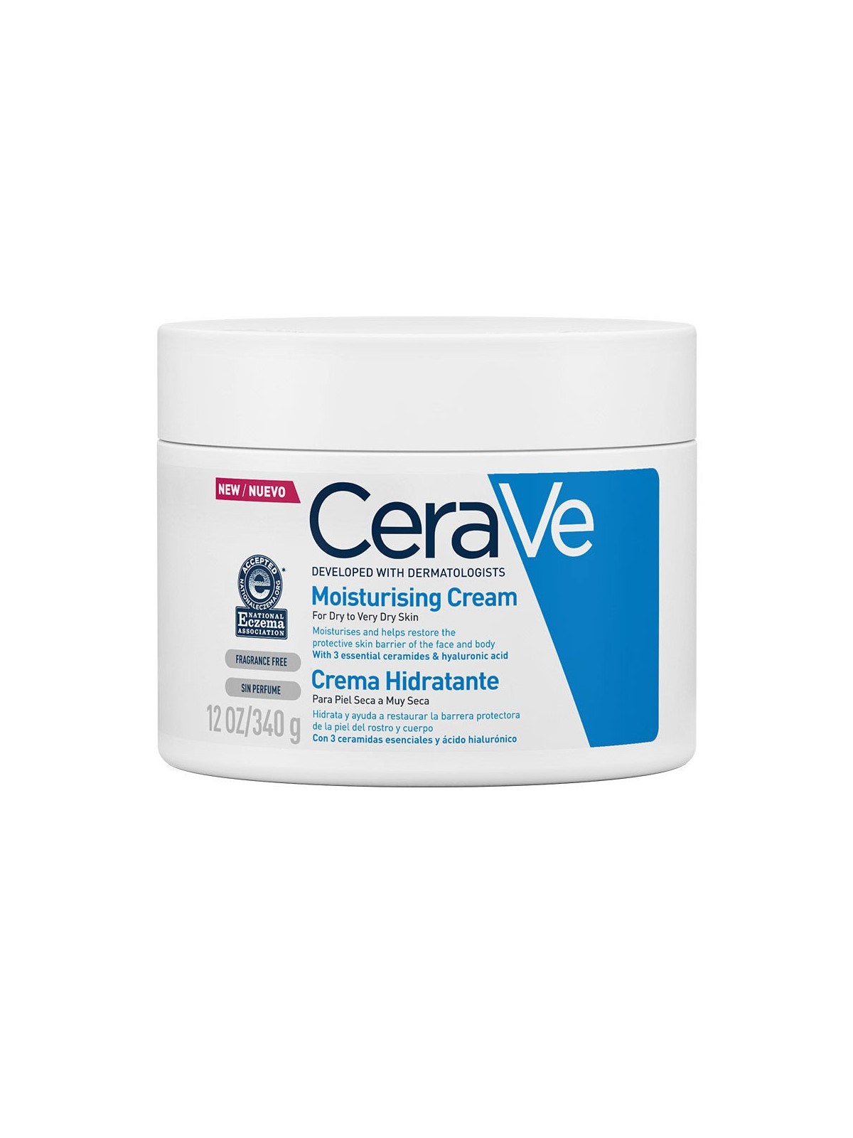 CeraVe Moisturising Cream unisex 340g For Dry To Very Dry Skin