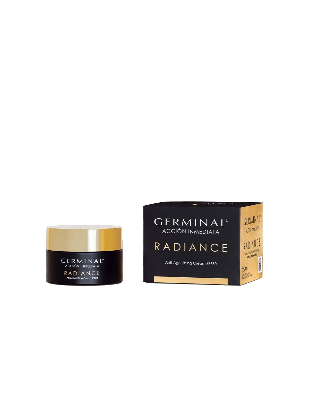 Radiant skin with Germinal IMMEDIATE ACTION RADIANCE: anti-aging lifting cream SPF30 50ml woman