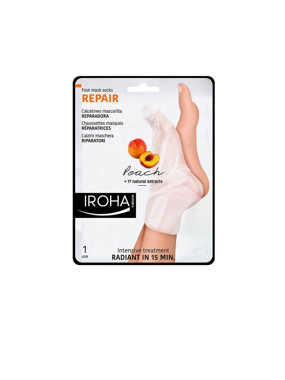 Maschera per piedi Iroha PEACH riparatori 2 unitï¿½ï¿½ unisex