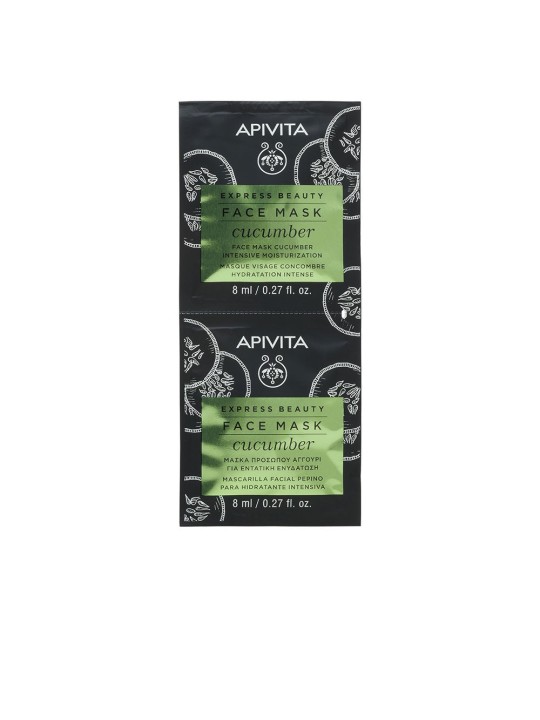 Apivita EXPRESS BEAUTY maschera idratante intensiva con cetriolo 2 x 8ml
