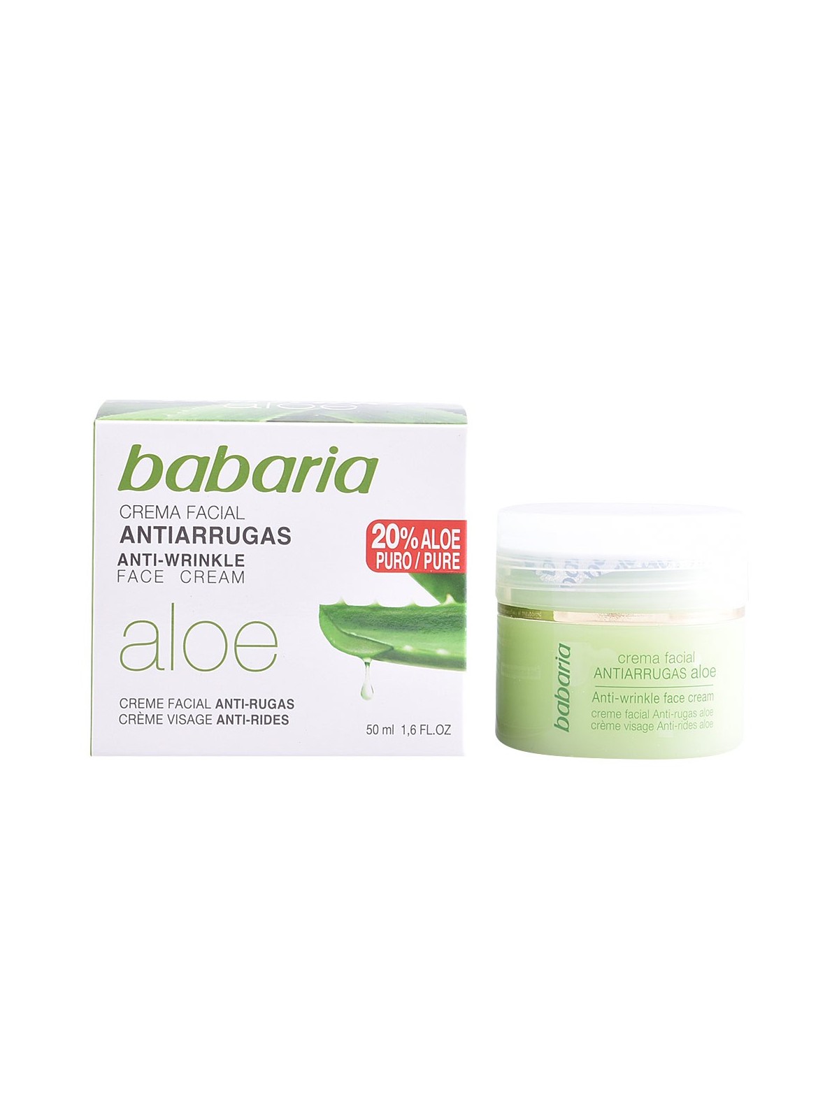 Crema viso naturale antirughe aloe 50ml donna