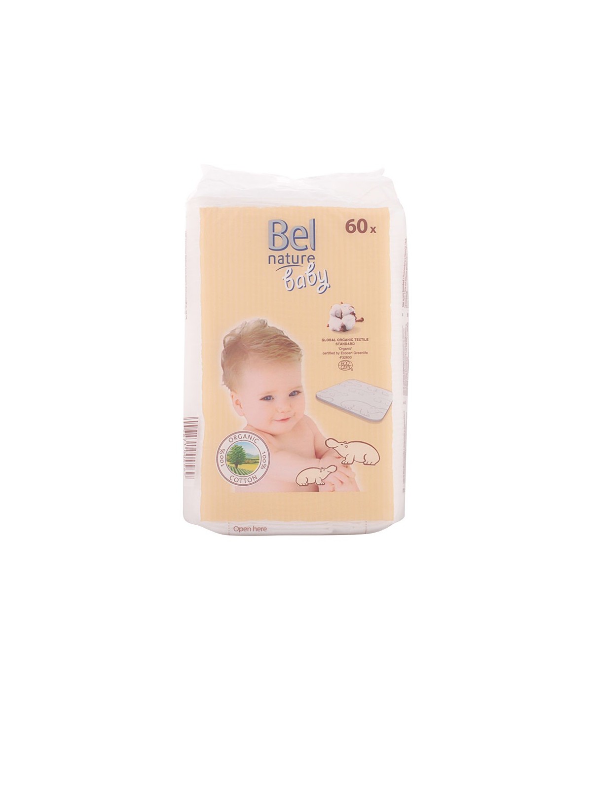 Maxi dischetti bebï¿½ï¿½ cotone organico Bel Nature ECOCERT
