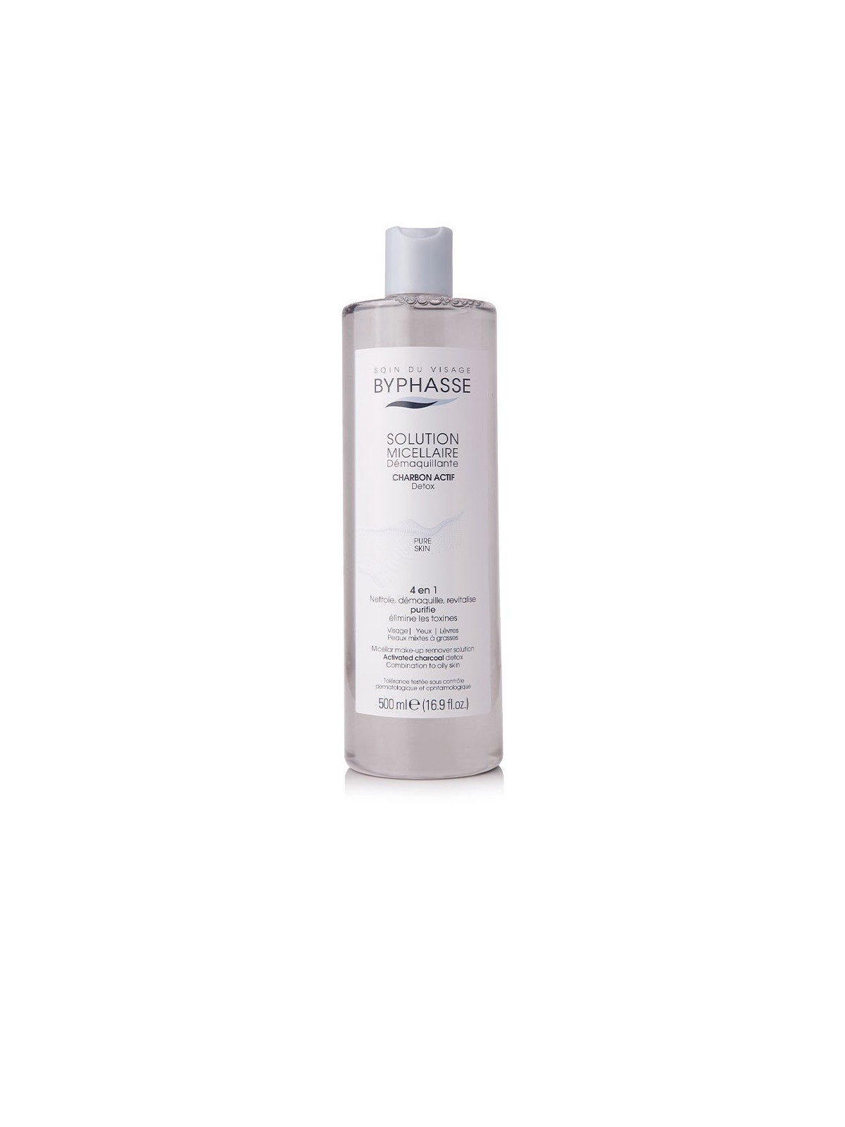 Byphasse SOLUZIONE MICELLARE struccante con carbone attivo 500ml donna Byphasse www.essenzetotalstyle.com 