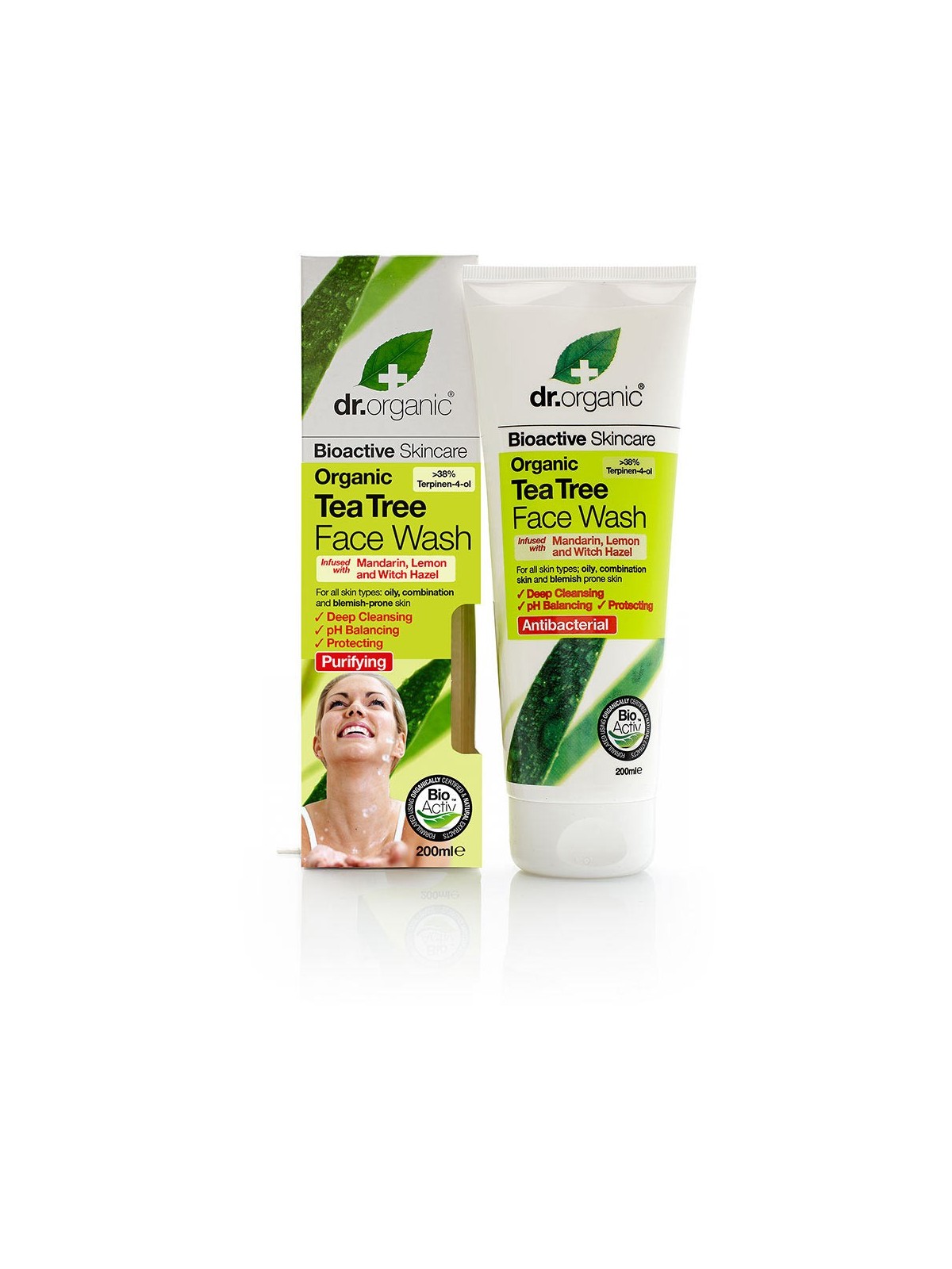 Detergente viso al tea tree 200ml - Dr. Organic