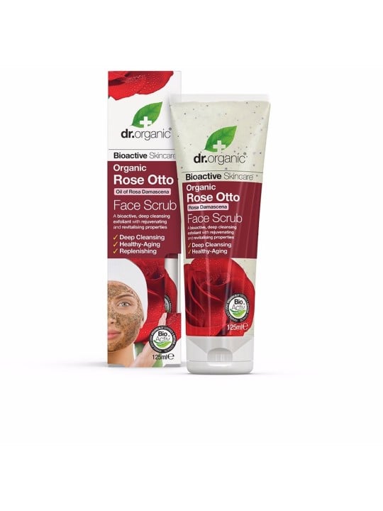 Esfoliante viso Dr Organic ROSA DI DAMASCO 125ml