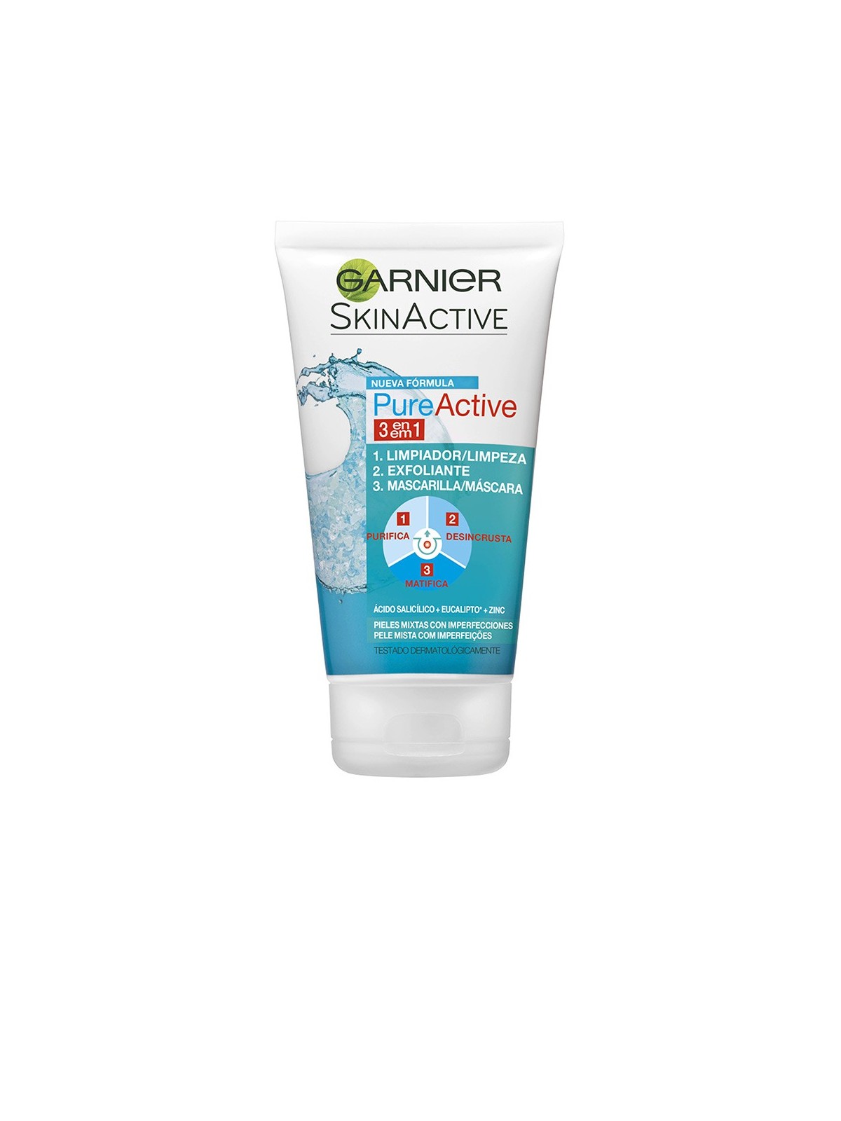 GARNIER PURE ACTIVE 3 in 1 Cleansing Gel for Oily Skin 150ml Women