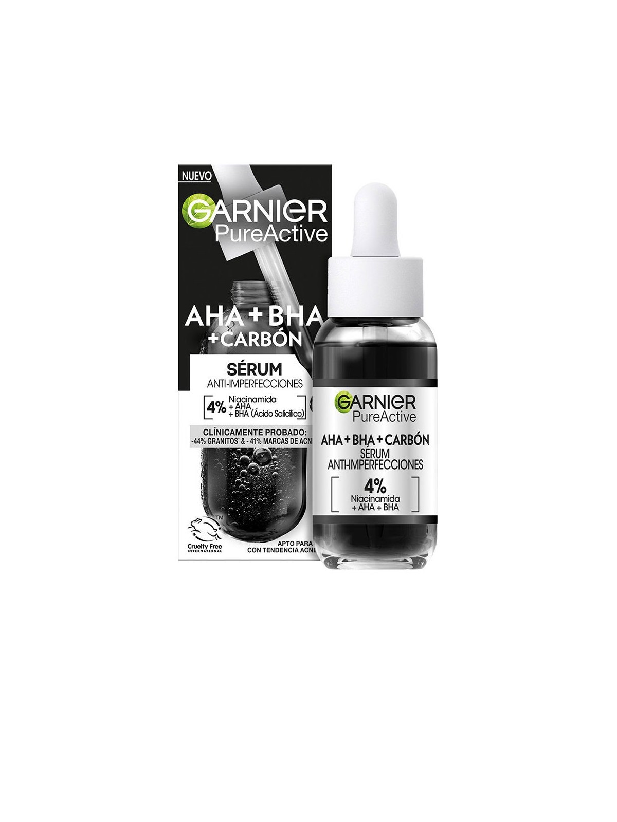 GARNIER PURE ACTIVE AHA BHA CARBONE siero antiimperfezioni 30ml donna
