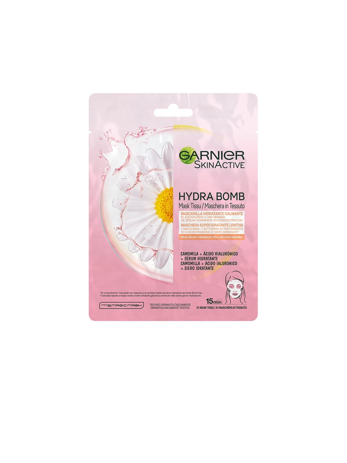 Maschera viso idratante Garnier SKINACTIVE HYDRABOMB 1u