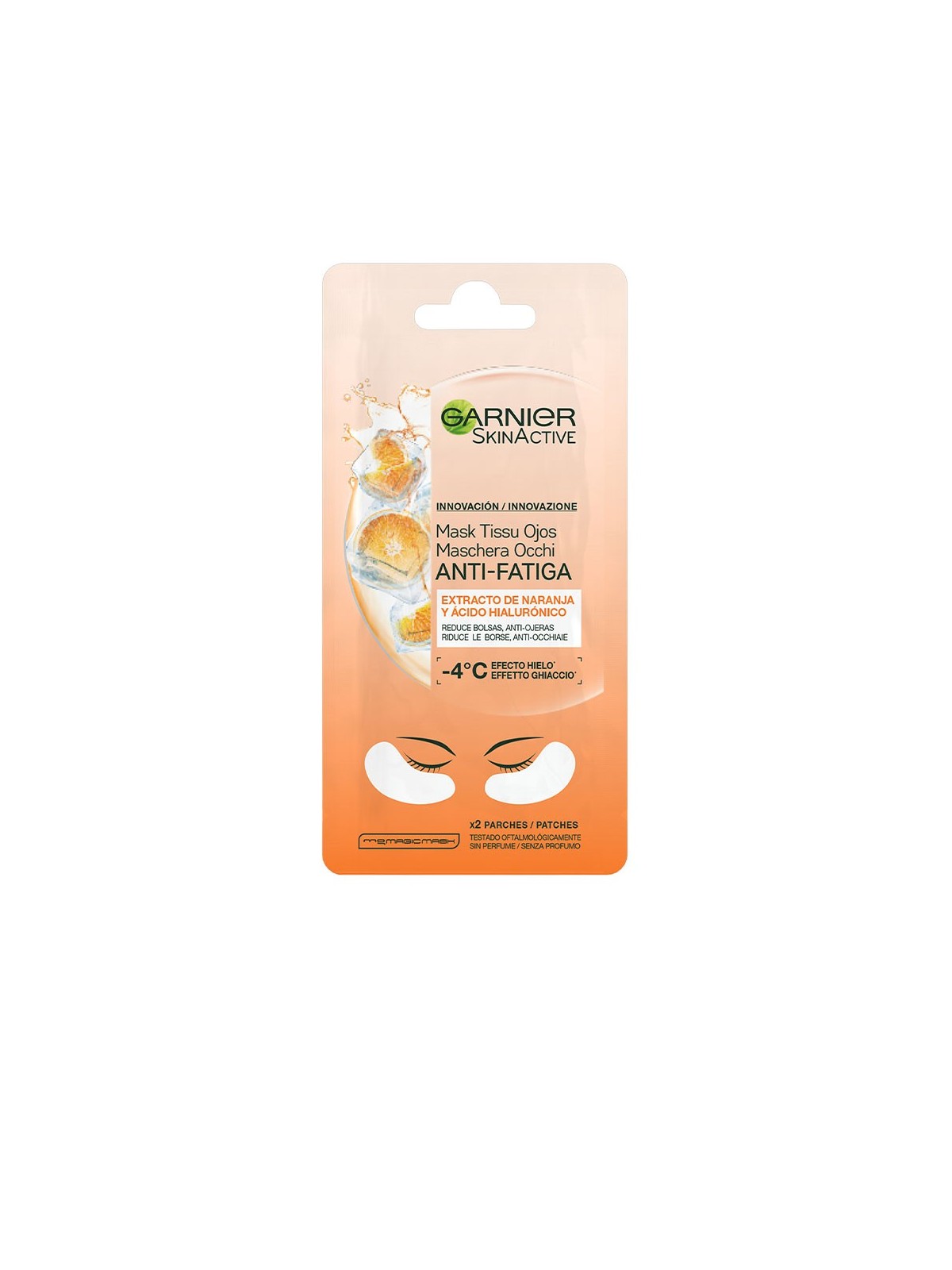 GARNIER SKINACTIVE eye tissue mask anti-fatigue x 2 patches unisex