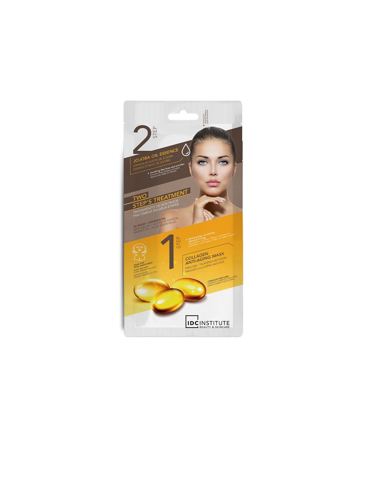 Maschera Facciale AntiInvecchiamento 3D Collagene per Donna