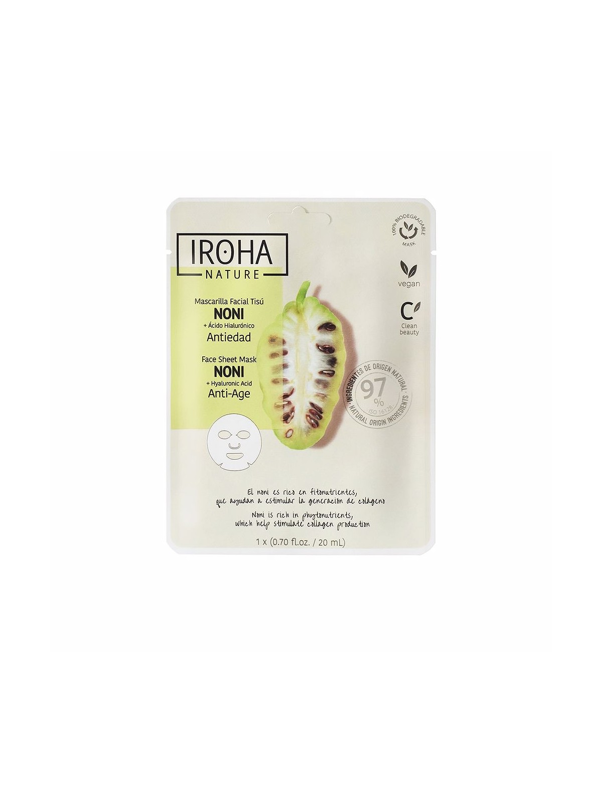 Iroha NATURE MASK noni acido ialuronico 1 unit donna