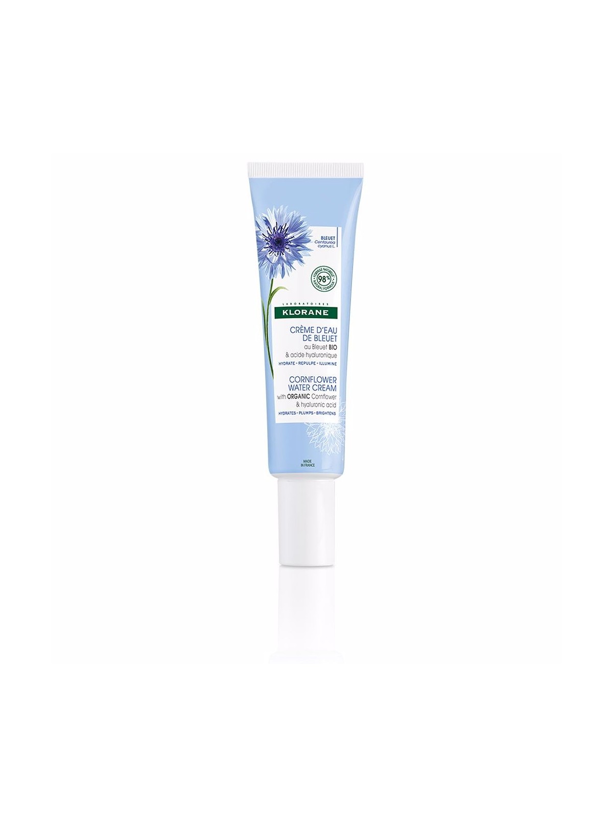 Gelcrema viso e occhi Klorane BIO Fiordaliso e Acido Ialuronico 30ml