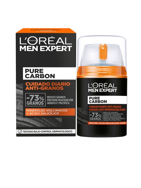 LOrï¿½ï¿½al Paris MEN EXPERT pure charcoal - cura viso quotidiana antibrufoli 50ml uomo