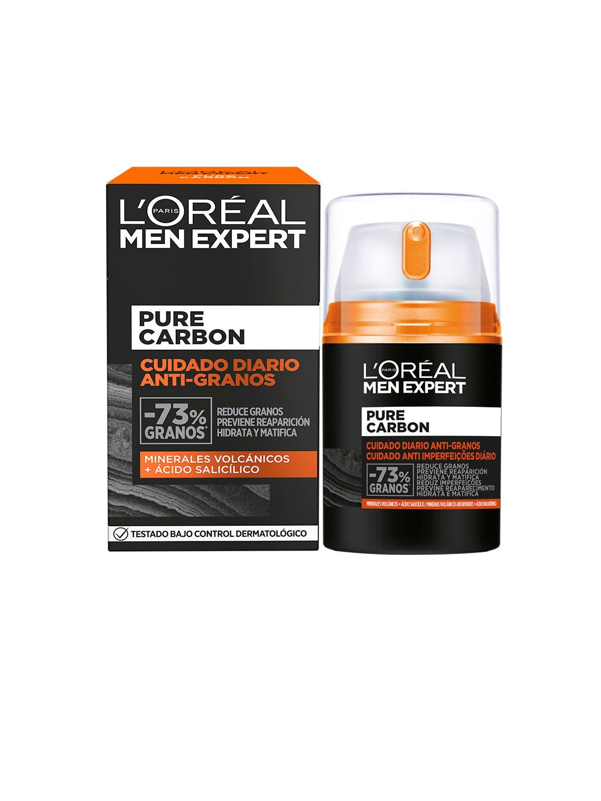 LOrï¿½ï¿½al Paris MEN EXPERT pure charcoal - cura viso quotidiana antibrufoli 50ml uomo