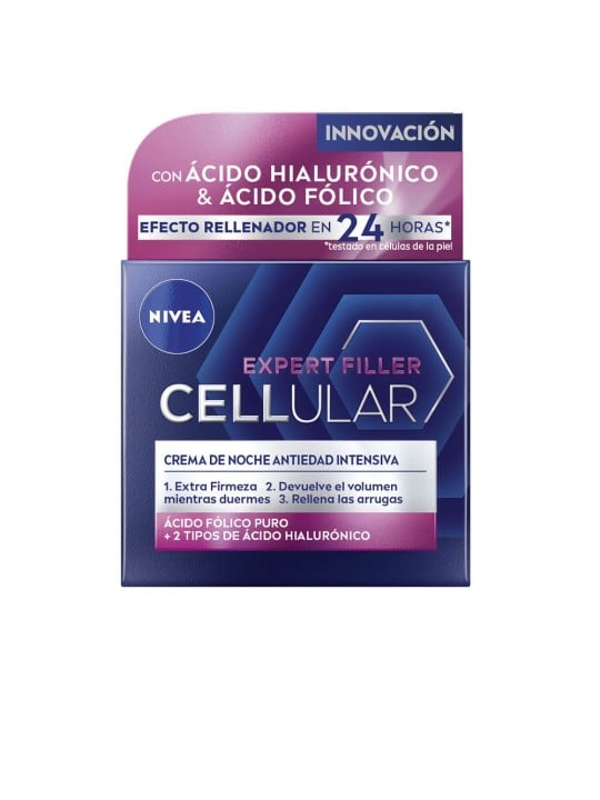 Nivea CELLULAR FILLER crema notte con acido ialuronico e folico 50ml donna