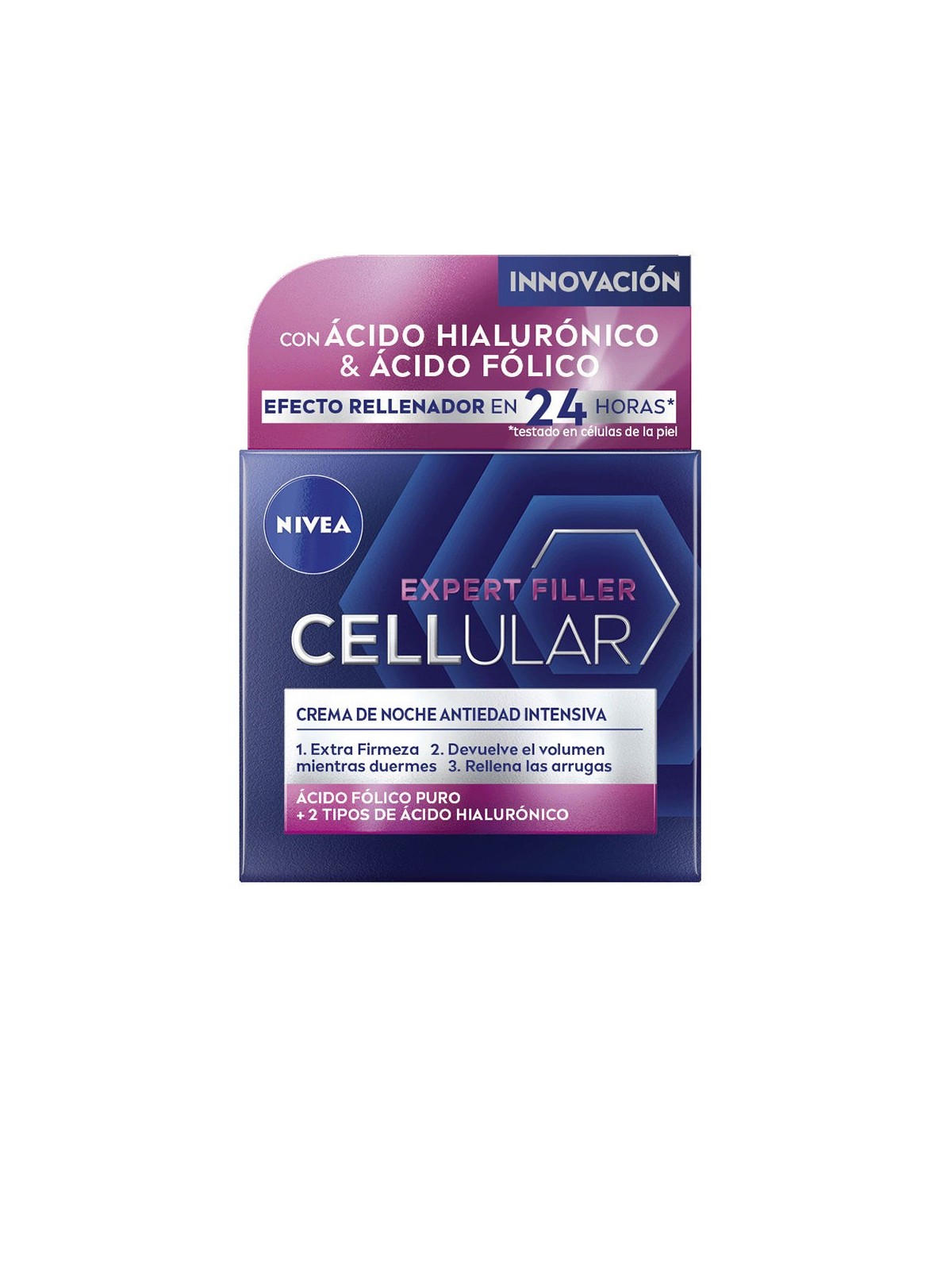 Nivea CELLULAR FILLER crema notte con acido ialuronico e folico 50ml donna