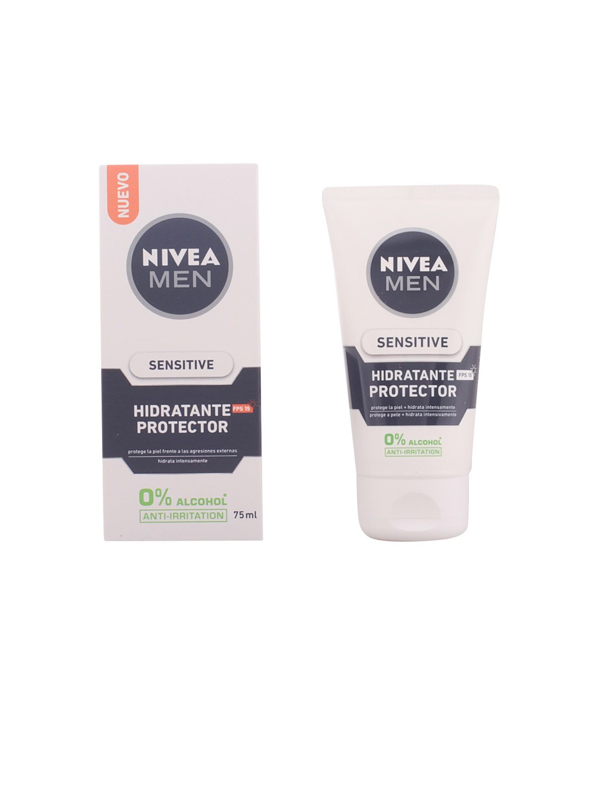 Nivea MEN SENSITIVE protector hidratante 0 alcohol SPF15 75ml uomo