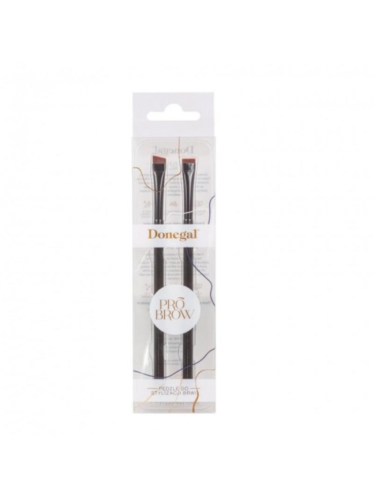 DONEGAL Pennelli di precisione per lo styling delle sopracciglia Pro Brow, 2 pezzi.