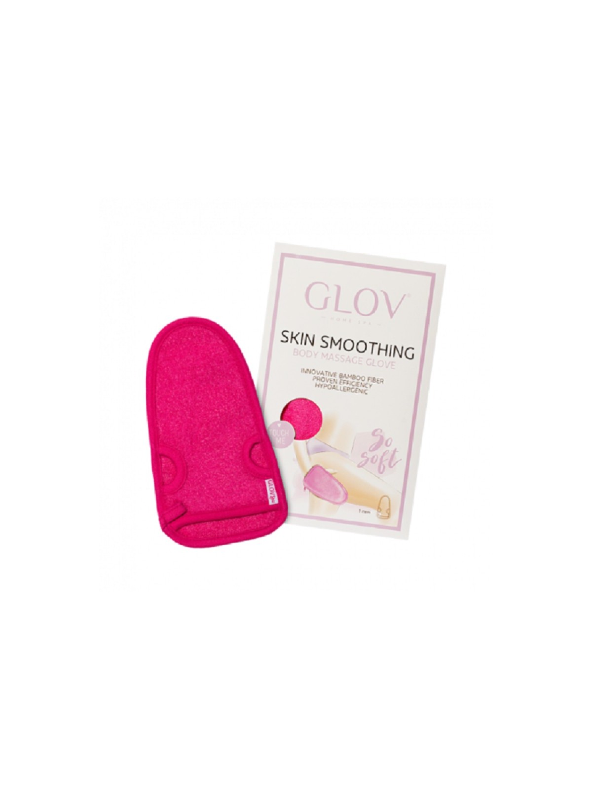 GLOV Guanto da massaggio corpo levigante per la pelle, rosa