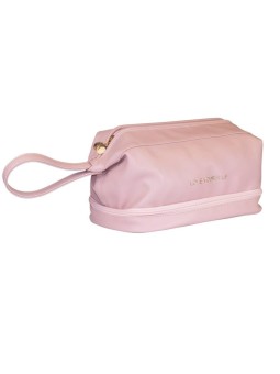 INTER-VION Borsa cosmetica rigida con organizer Grande Rosa