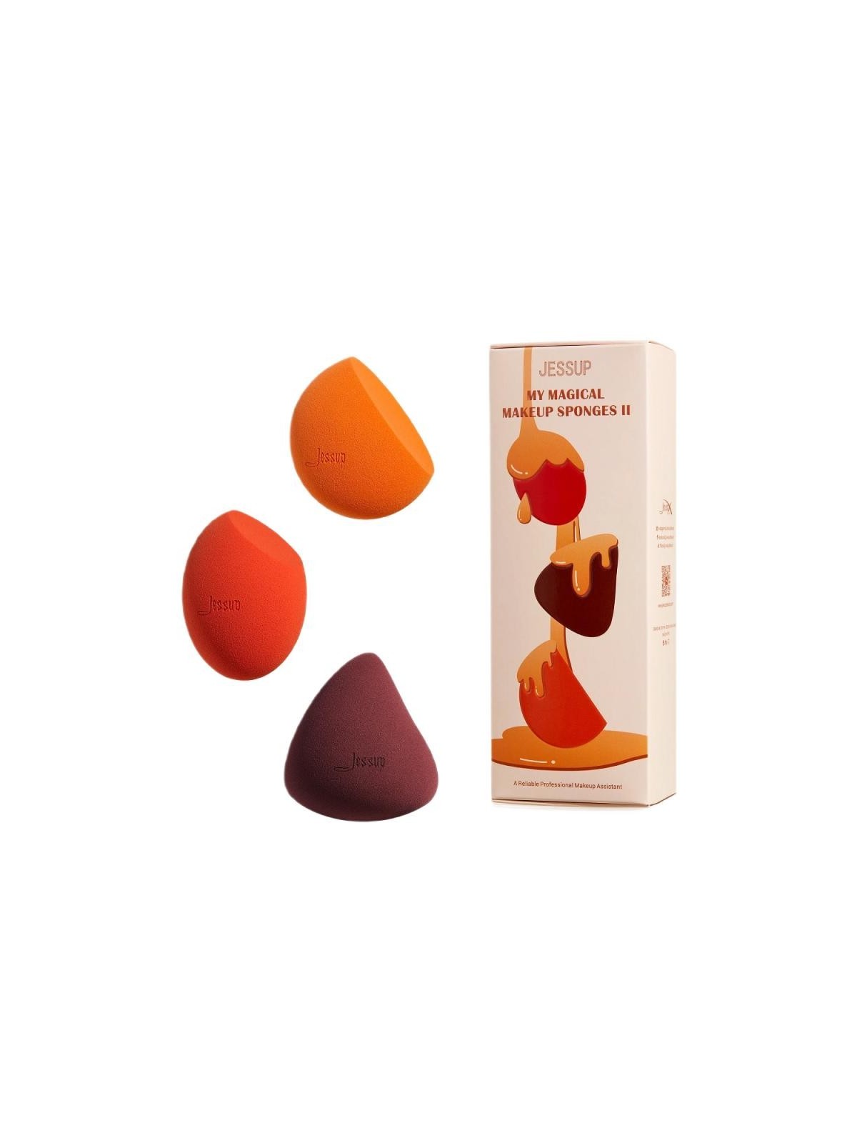 JESSUP SET Face Soft Beauty Spugne per il trucco sfumate 3 pezzi.