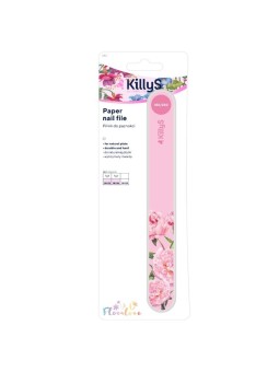 KILLYS Lima per unghie in carta Floralove, lima per unghie dritta rosa 180/240