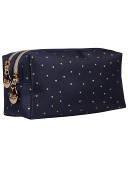KILLYS Borsa cosmetica a forma di cuore dorato con due cerniere